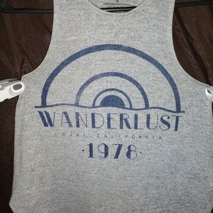Grey Wanderlust High Neck Tanktop